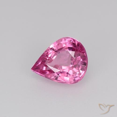 0.71ct Натуральный Темно-розовый Сапфир, Форма груши, Чистота VS