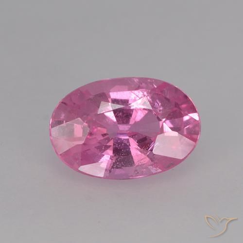0.68ct Натуральный Насыщенный розовый Сапфир, Овал, VVS-VS