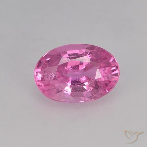 0.67ct Натуральный Насыщенный розовый Сапфир, Овал, VVS-VS