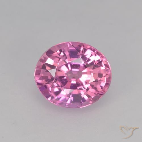 0.74ct Натуральный Средний розовый Сапфир, Овал, VVS-VS