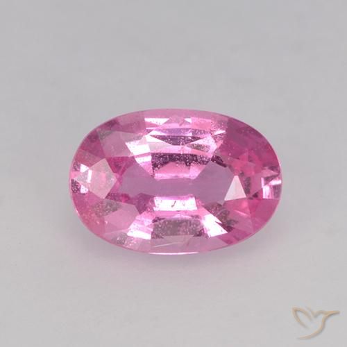 0.66ct Натуральный Темно-розовый Сапфир, Овал, VVS-VS