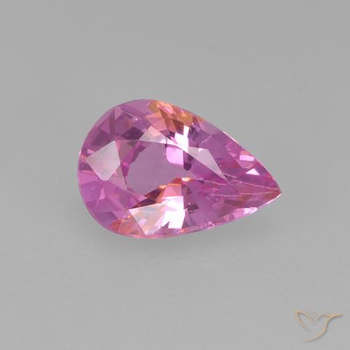 0.58ct Натуральный Насыщенный розовый Сапфир, Форма груши, VVS-VS