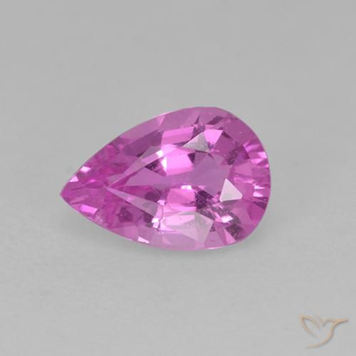 0.65ct Натуральный Средний фиолетовый Сапфир, Форма груши, VVS-VS