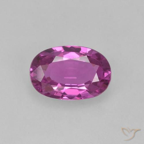 0.66ct Натуральный Глубокий розовато-фиолетовый Сапфир, Овал, Чистота VVS
