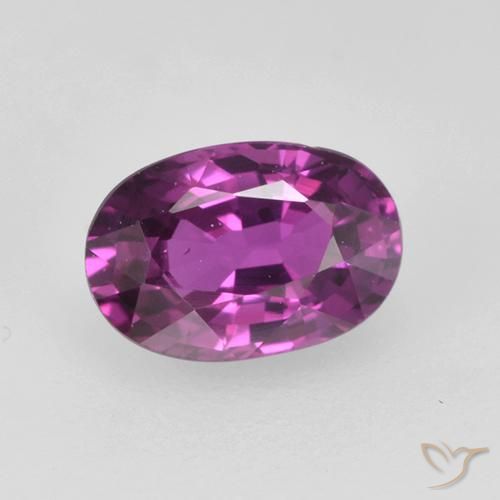 0.73ct Натуральный Электрический пурпурный Сапфир, Овал, Чистота VS
