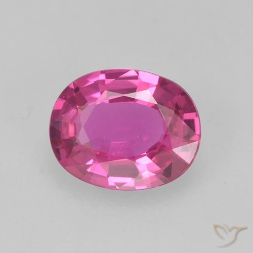0.61ct Натуральный Темно-пурпурный Сапфир, Овал, Чистота VS