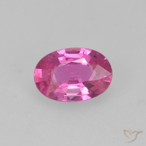 0.40ct Натуральный Насыщенный розовый Сапфир, Овал, Чистота VS