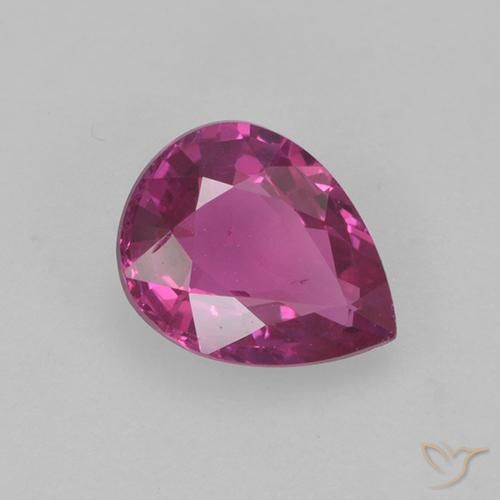 0.66ct Натуральный Маджента Сапфир, Форма груши, Чистота VS