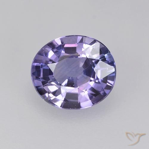 0.76ct Натуральный Баклажан Фиолетовый Сапфир, Овал, Чистота VS