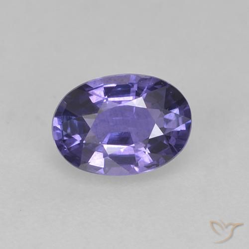 0.76ct Натуральный Темно-фиолетовый Сапфир, Овал, Чистота VS