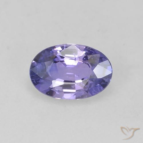 0.62ct Натуральный Средний светлый фиолетовый Сапфир, Овал, Чистота VS