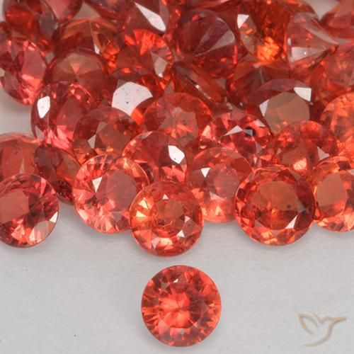 0.13ct Натуральный Средний красный Сапфир, Круглый, Чистота VS