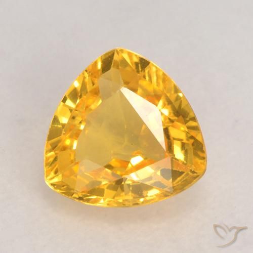 0.62ct Натуральный Средний золотой Сапфир, Триллион, VVS-VS