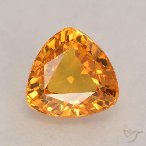 0.76ct Натуральный Средний апельсин Сапфир, Триллион, VVS-VS