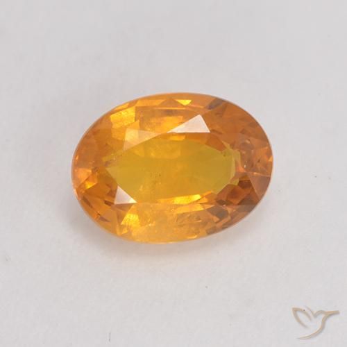 1.39ct Натуральный Оранжево-золотой Сапфир, Овал, Чистота VS