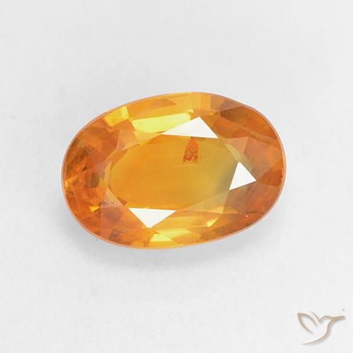 1.45ct Натуральный Средний апельсин Сапфир, Овал, VS-SI