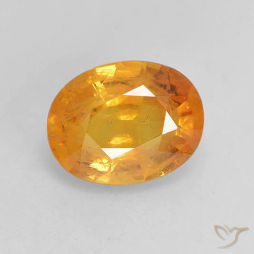 1.81ct Натуральный Средний апельсин Сапфир, Овал, VS-SI