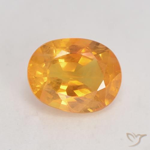 1.51ct Натуральный Средний апельсин Сапфир, Овал, VS-SI