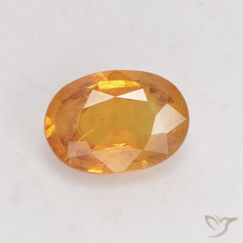 0.88ct Натуральный Средний апельсин Сапфир, Овал, VS-SI