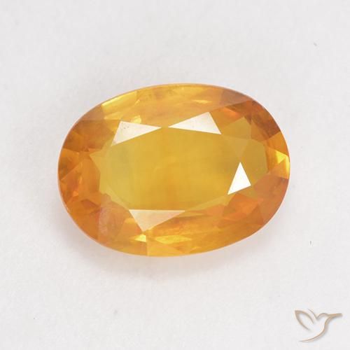 1.72ct Натуральный Средний апельсин Сапфир, Овал, Чистота VS