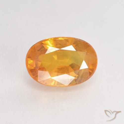 1.26ct Натуральный Средний апельсин Сапфир, Овал, VS-SI