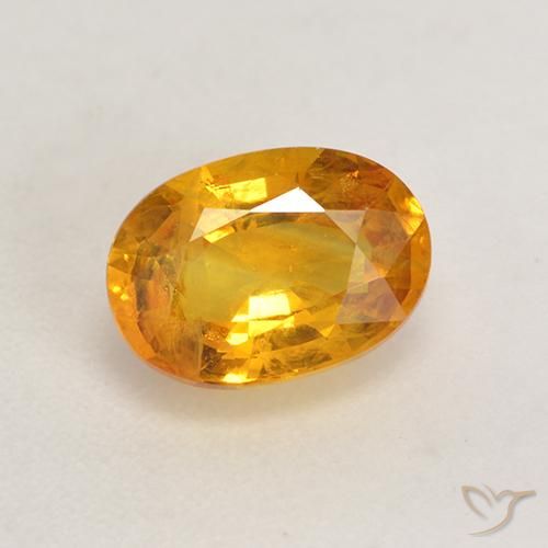 1.43ct Натуральный Оранжево-золотой Сапфир, Овал, Чистота VS