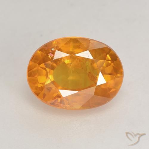 1.88ct Натуральный Глубокий оранжево-золотой Сапфир, Овал, VS-SI