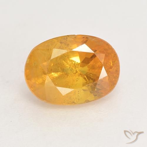 2.02ct Натуральный Средний апельсин Сапфир, Овал, VS-SI