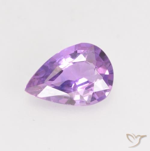 0.63ct Натуральный Ирис Вайолет Сапфир, Форма груши, VVS-VS