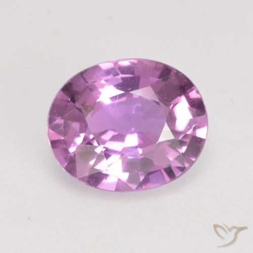 0.76ct Натуральный Розовато-пурпурный Сапфир, Овал, VVS-VS