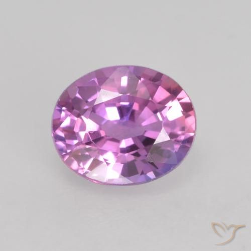 0.73ct Натуральный Розовато-пурпурный Сапфир, Овал, VVS-VS