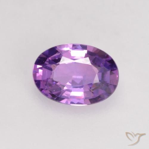 0.68ct Натуральный Темно-фиолетовый Сапфир, Овал, Чистота VVS