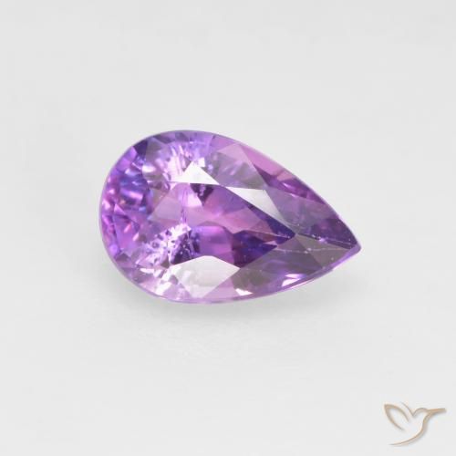 0.67ct Натуральный Электрический фиолетовый Сапфир, Форма груши, Чистота VS