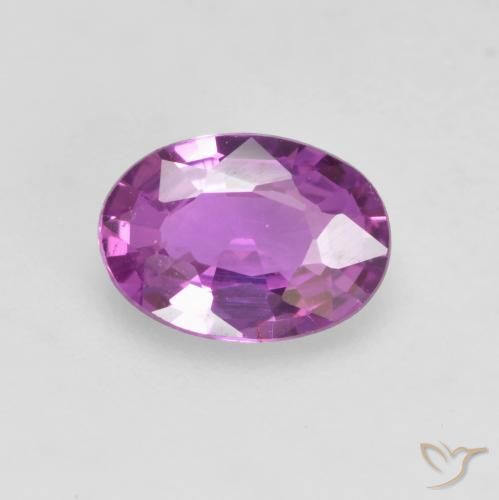 0.47ct Натуральный Интенсивный фиолетовый Сапфир, Овал, VVS-VS
