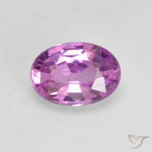 0.61ct Натуральный Интенсивный розовато-фиолетовый Сапфир, Овал, VVS-VS