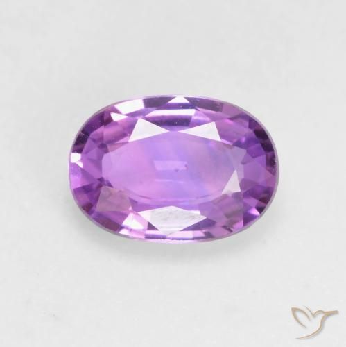 0.64ct Натуральный Фиолетово-пурпурный Сапфир, Овал, VVS-VS