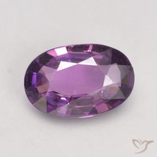 0.57ct Натуральный Средний фиолетовый Сапфир, Овал, VVS-VS