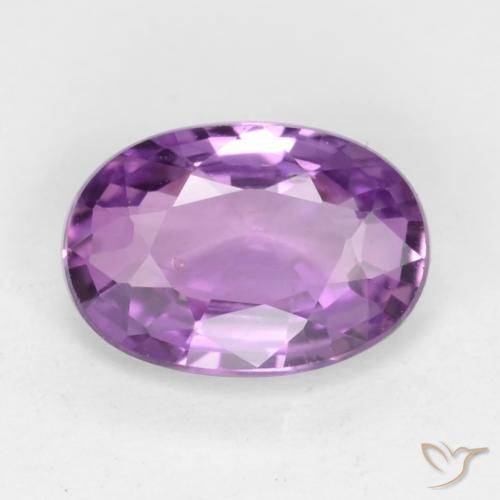 0.62ct Натуральный Средний фиолетовый Сапфир, Овал, VVS-VS