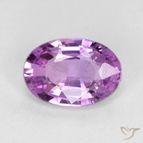 0.55ct Натуральный Средний розовато-фиолетовый Сапфир, Овал, Чистота VS