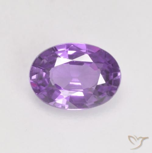 0.56ct Натуральный Средний фиолетовый Сапфир, Овал, Чистота VS