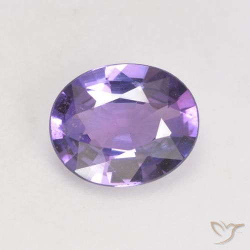 0.66ct Натуральный Темно-фиолетовый Сапфир, Овал, Чистота VS
