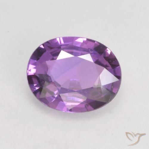 0.54ct Натуральный Ярко-розовый фиолетовый Сапфир, Овал, VVS-VS