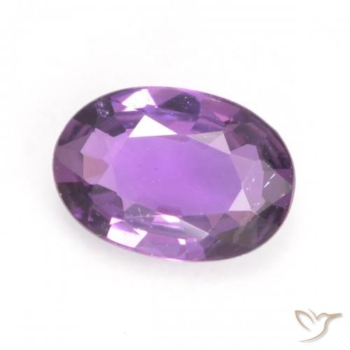 0.52ct Натуральный Средний фиолетовый Сапфир, Овал, VVS-VS