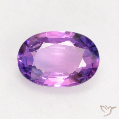0.63ct Натуральный Средний фиолетовый Сапфир, Овал, VVS-VS
