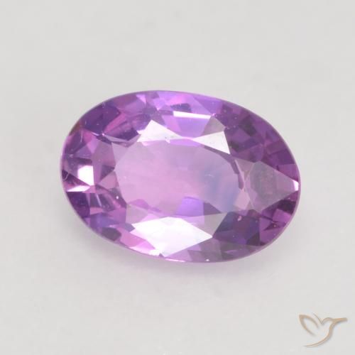 0.58ct Натуральный Интенсивный розово-фиолетовый Сапфир, Овал, VVS-VS