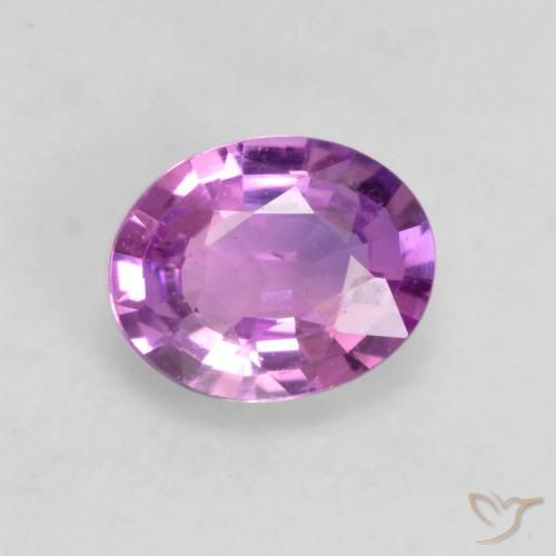 0.50ct Натуральный Интенсивный розовато-фиолетовый Сапфир, Овал, Чистота VS