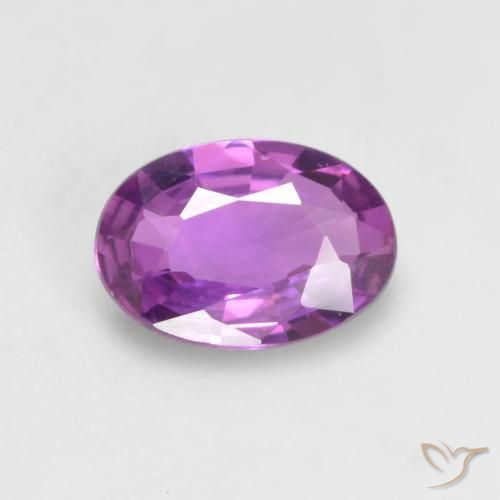 0.47ct Натуральный Средний фиолетовый Сапфир, Овал, VVS-VS