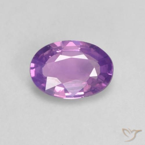 0.63ct Натуральный Средний фиолетовый Сапфир, Овал, VVS-VS