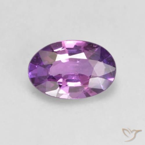 0.48ct Натуральный Интенсивный розово-фиолетовый Сапфир, Овал, VVS-VS