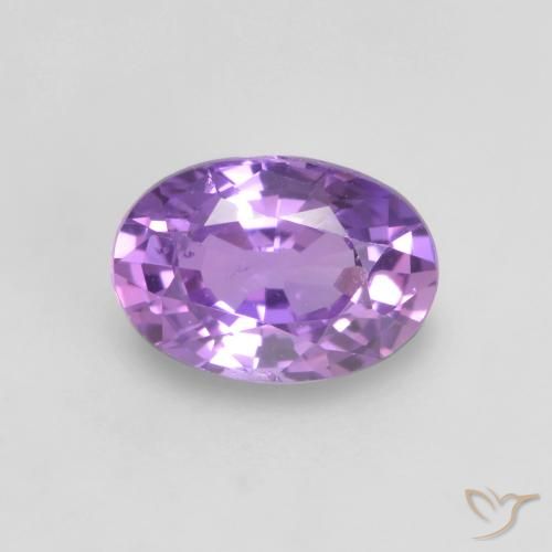 0.64ct Натуральный Ярко-розовый фиолетовый Сапфир, Овал, Чистота VS